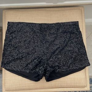 Black Sequin shorts